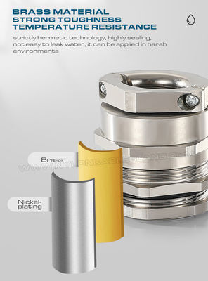 Waterproof IP68 Metal Cable Gland PG7~PG48 / M12~M64 with Strain Reliever (Clamping Device)