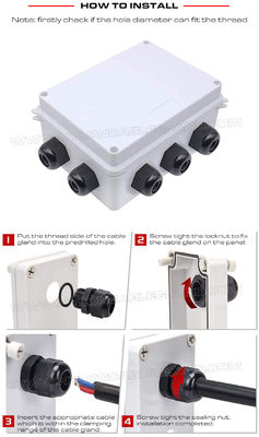 PG7-PG48 Nylon Adjustable Cable Glands, PG Plastic Compression Glands IP68 Connectors for Electric Equipment