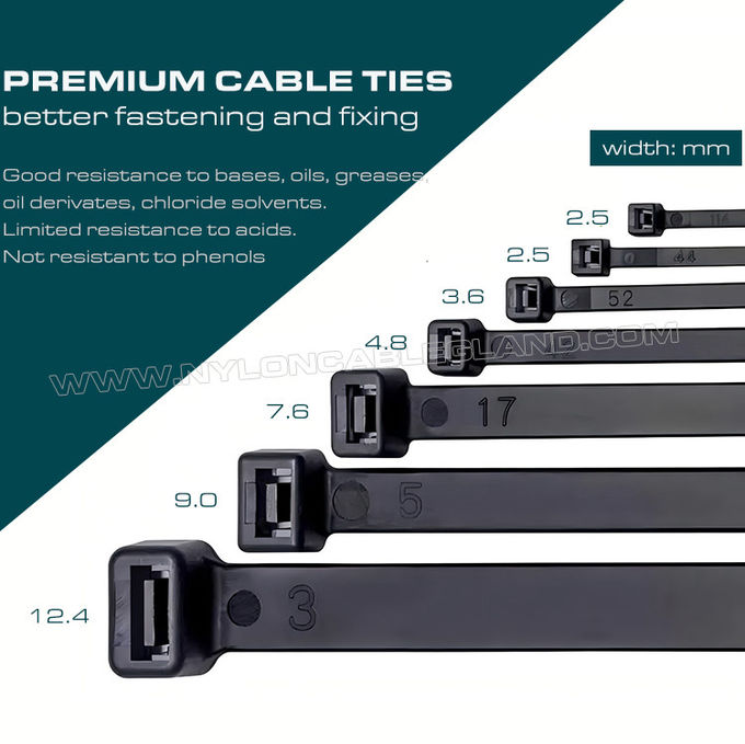 بند کابل Cable Ties Belt Buckle 200mm x 3.6 تسمه های کابل بست کمربندی پلاستیکی نایلونی پلی آمید ،Ø3~50mm نایلون نایلون 66 بند کابل بست زیپی قابل تنظیم (40 پوند/18 کیلوگرم) برای فضای باز