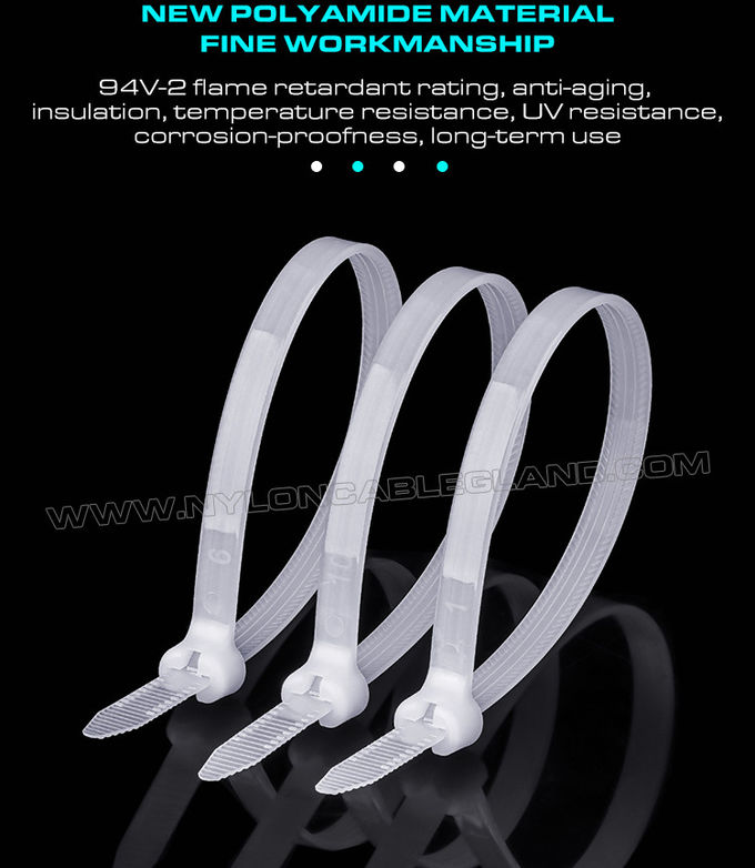 بست کمربندی نایلونی با خار فلزی 400mm x 8mm، 112 پوند (550N) استحکام کششی، برای کشتی سازی دریایی